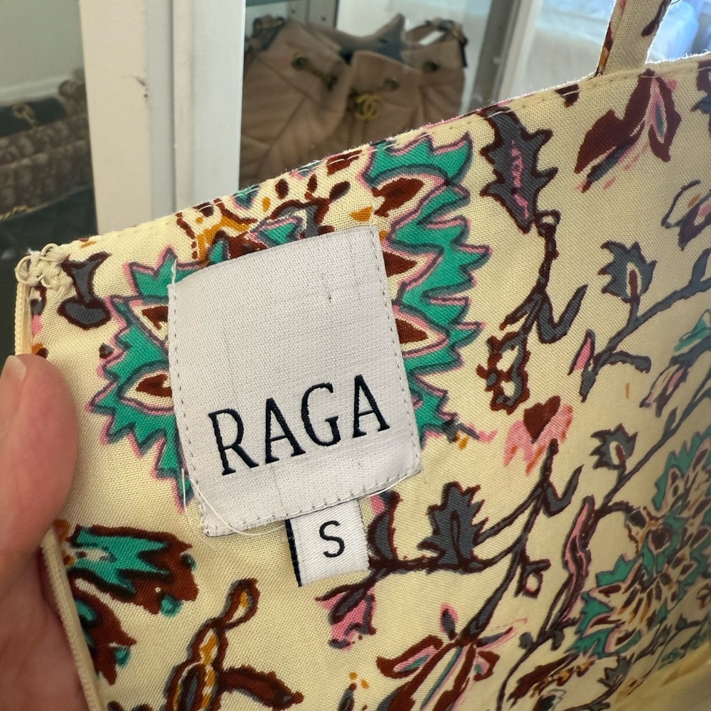 RAGA Cream and Teal Floral Blouse